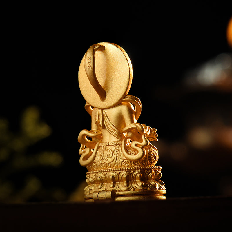 จี้พระพุทธรูปยาแบบทิเบตที่ได้รับแรงบันดาลใจจากเซน/เครื่องประดับอันสง่างาม