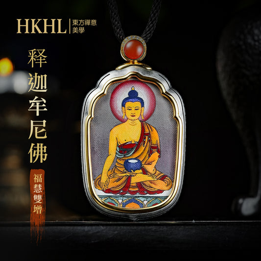 釋迦牟尼佛牌唐卡吊墜