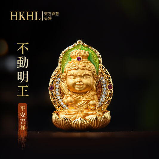 純銀不動明王寶寶佛吊墜/莊嚴擺飾