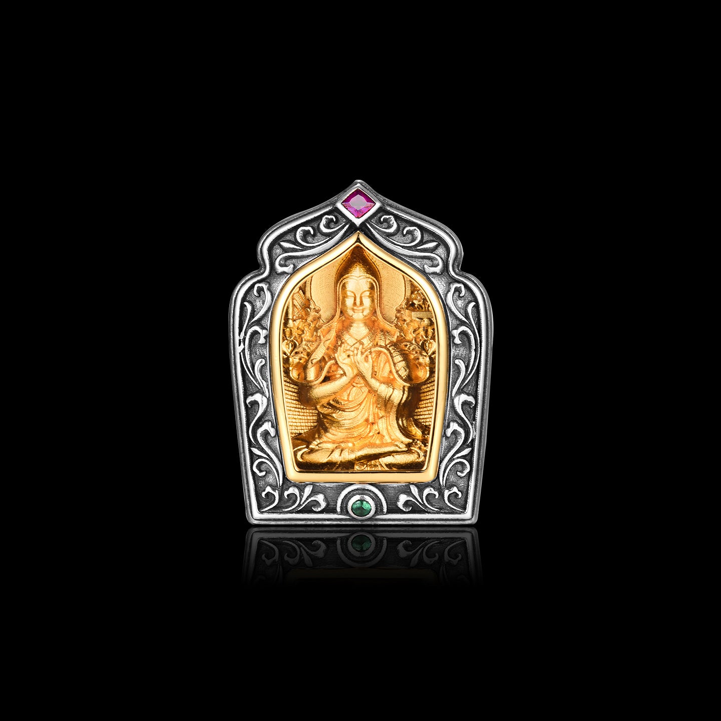 จี้กล่องกาวู พระพุทธรูปแปดองค์ทรงพิทักษ์ ซองคาปะ