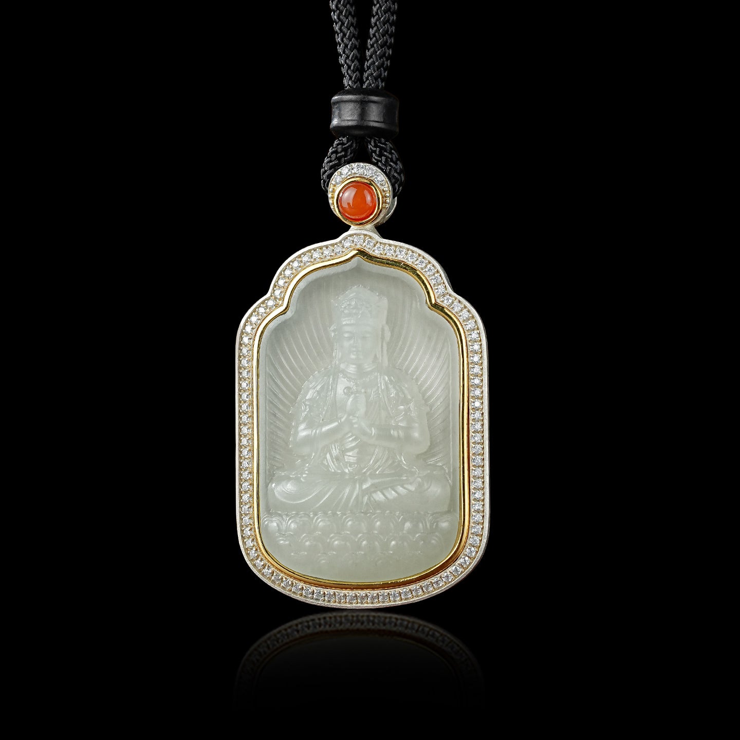 จี้หยกพระโพธิสัตว์กวนอิมแปดนักษัตร
