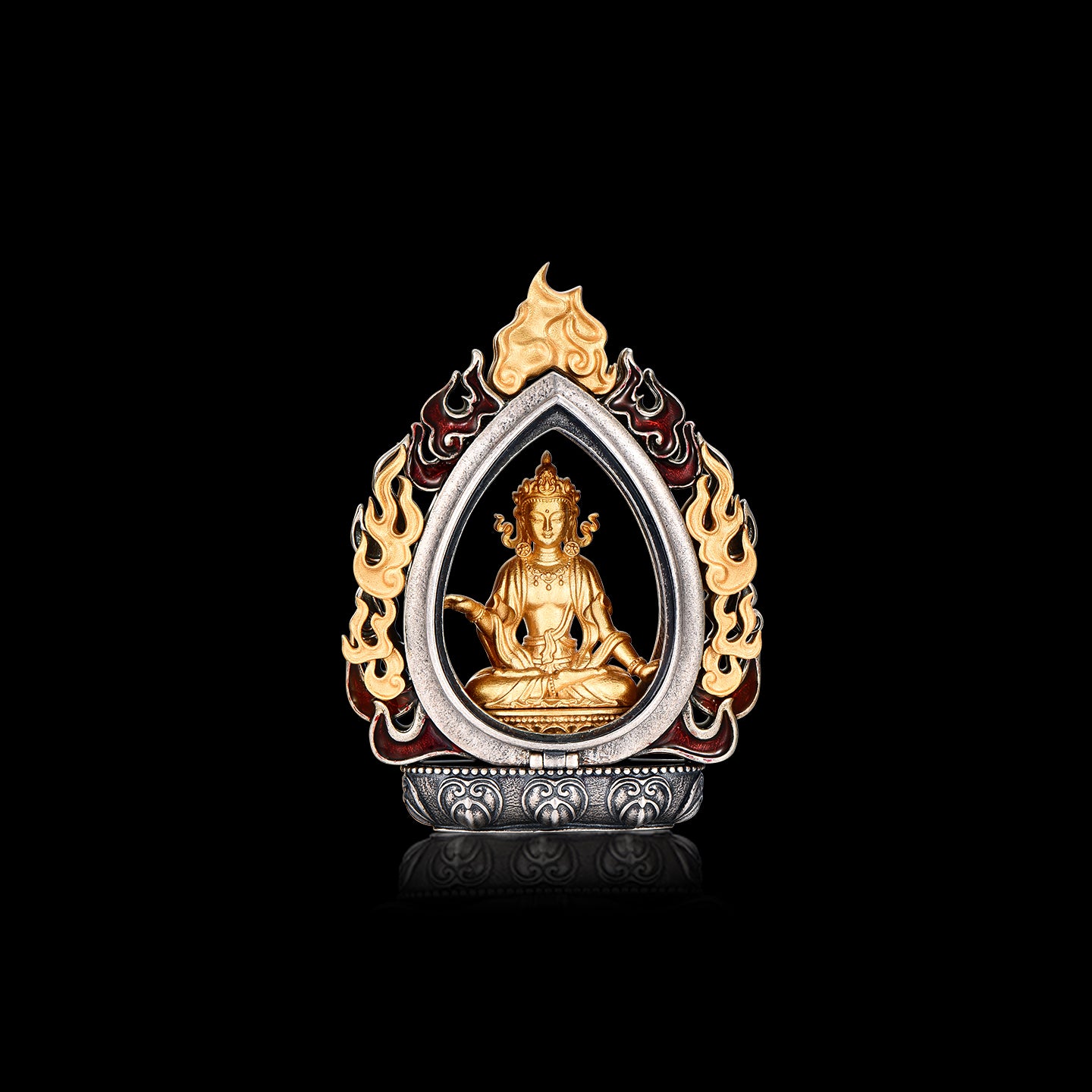 Welcoming Fortune and Auspiciousness Gawu Box Mahasthamaprapta Bodhisattva Pendant