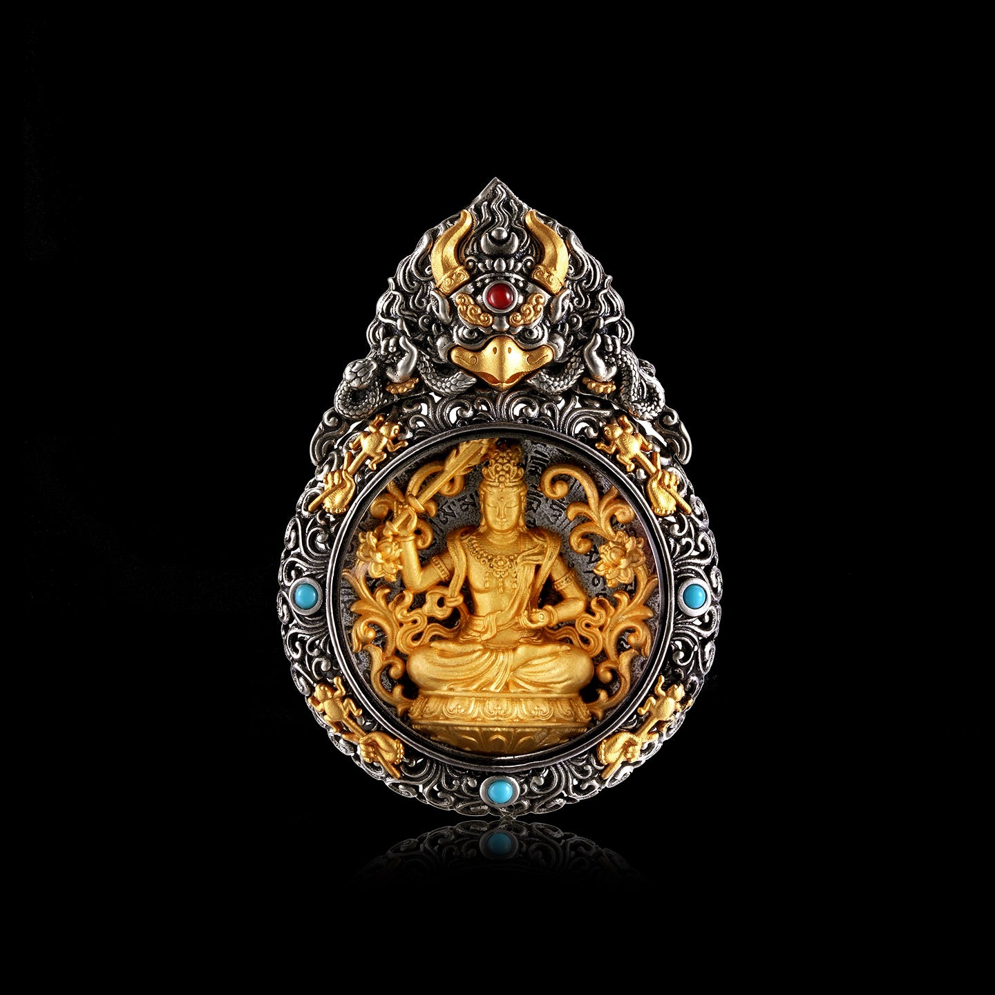 Dapeng Bird Gawu Box Manjusri Bodhisattva Pendant (Zodiac: Rabbit)