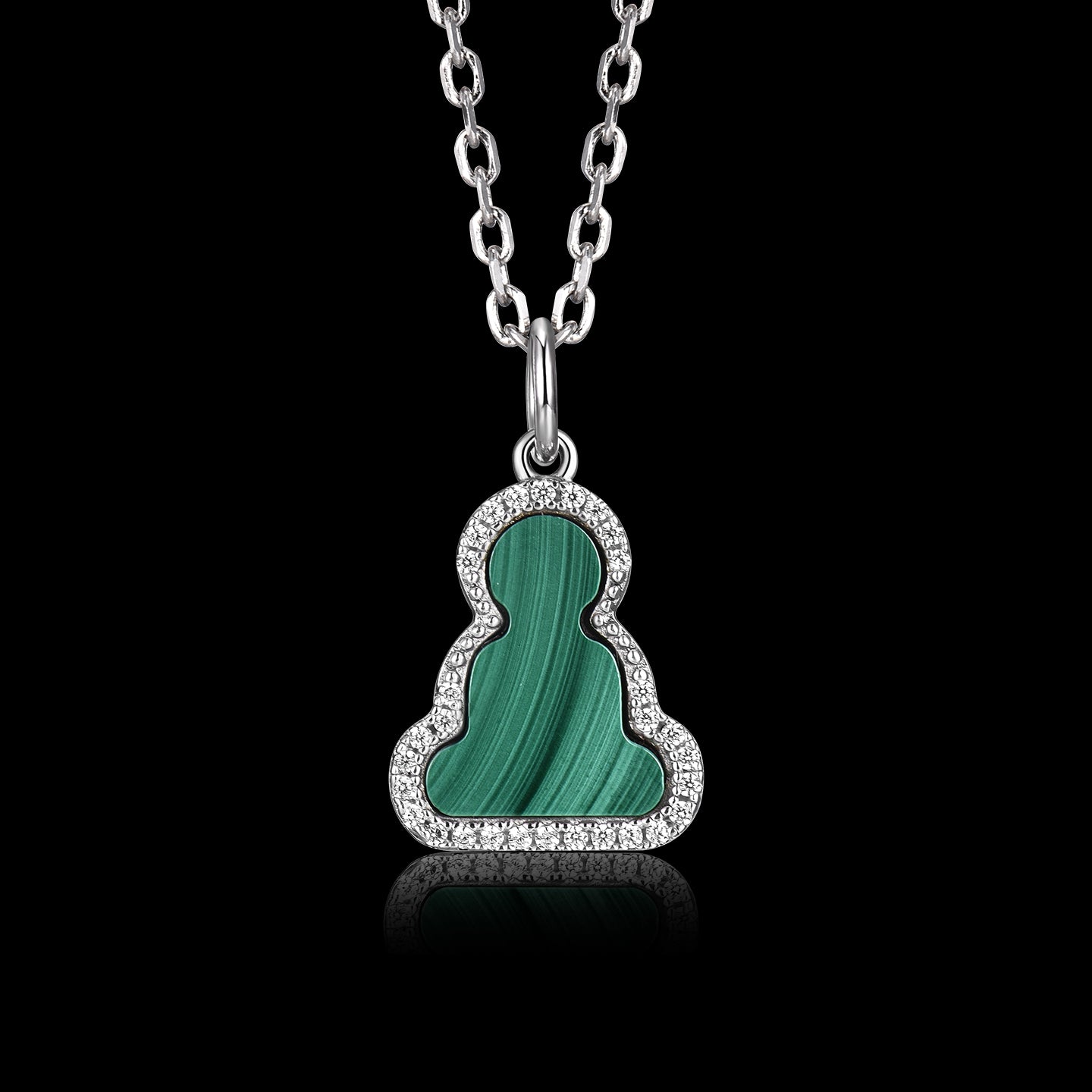 Malachite Formless Buddha Pendant