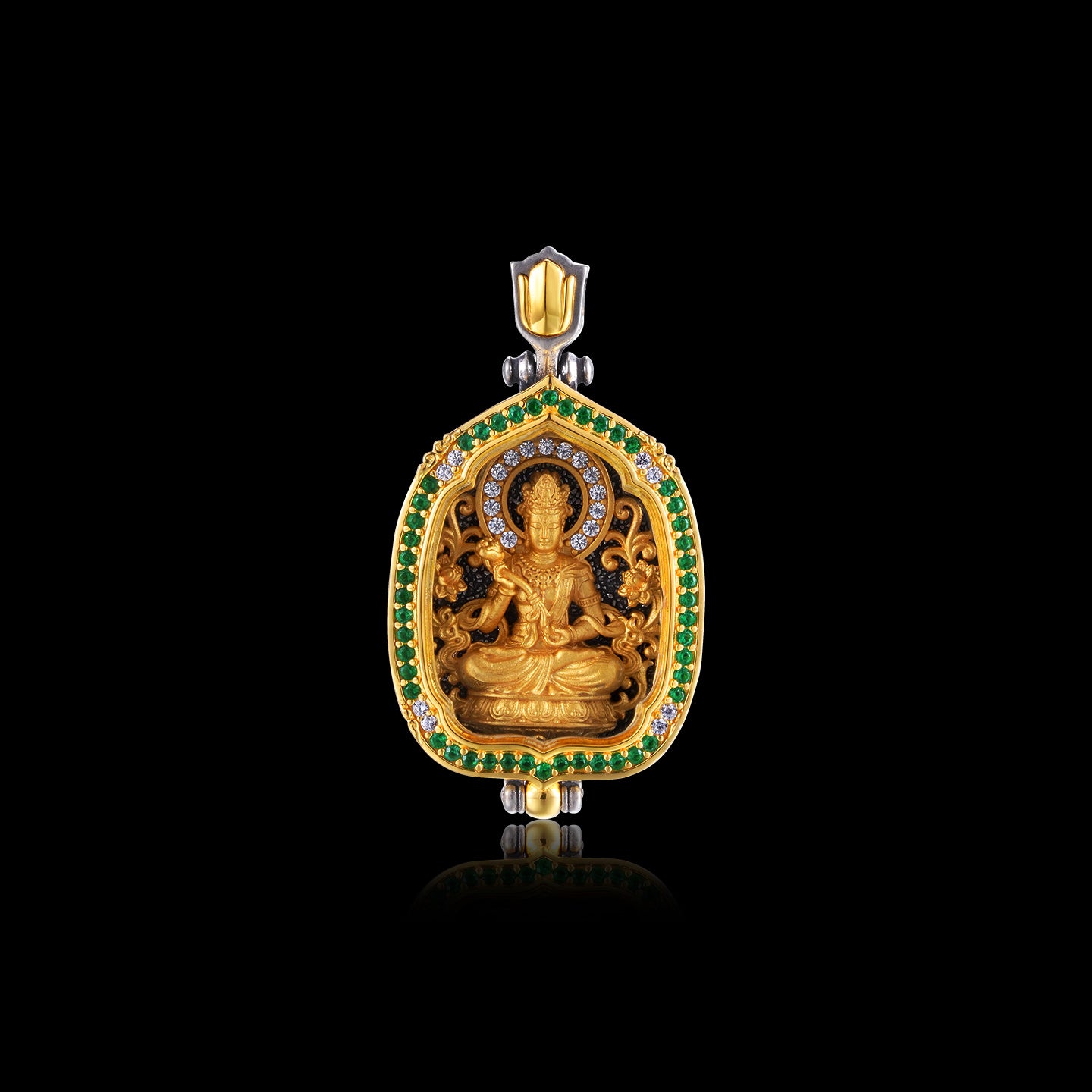 กล่องพระแปดนักษัตร จี้พระโพธิสัตว์สมันตภัทร (ราศีมังกรและงู)