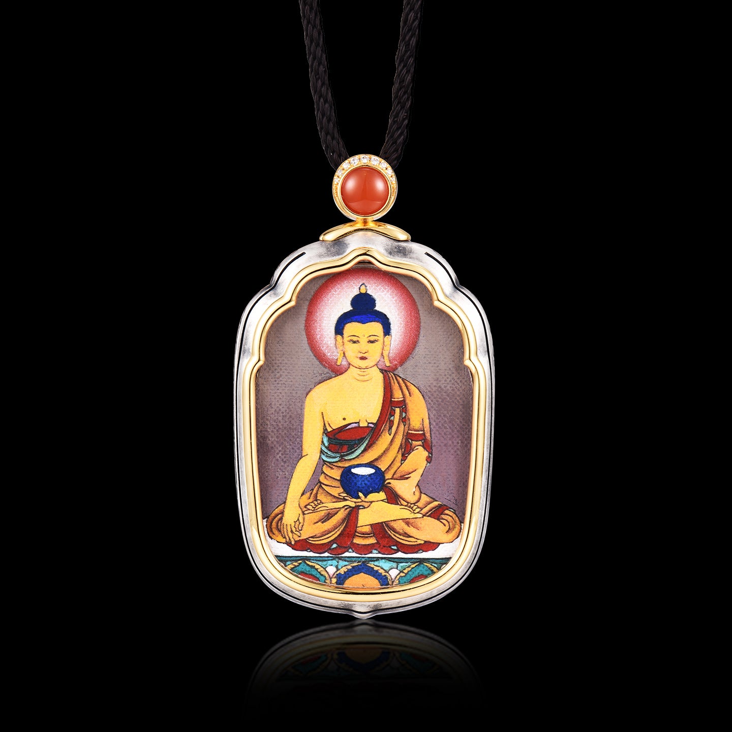 Shakyamuni Buddha thangka pendant