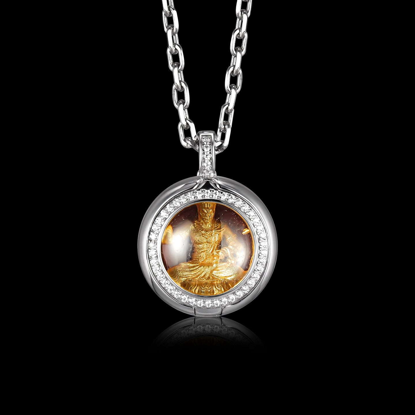 Eight zodiac buddhas Gawu box Acala pendant