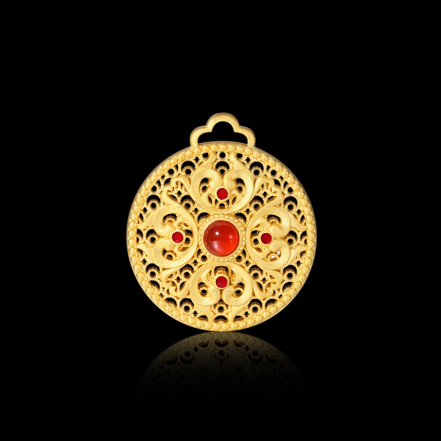 Hollow Auspicious Compass Pendant for Successful Career