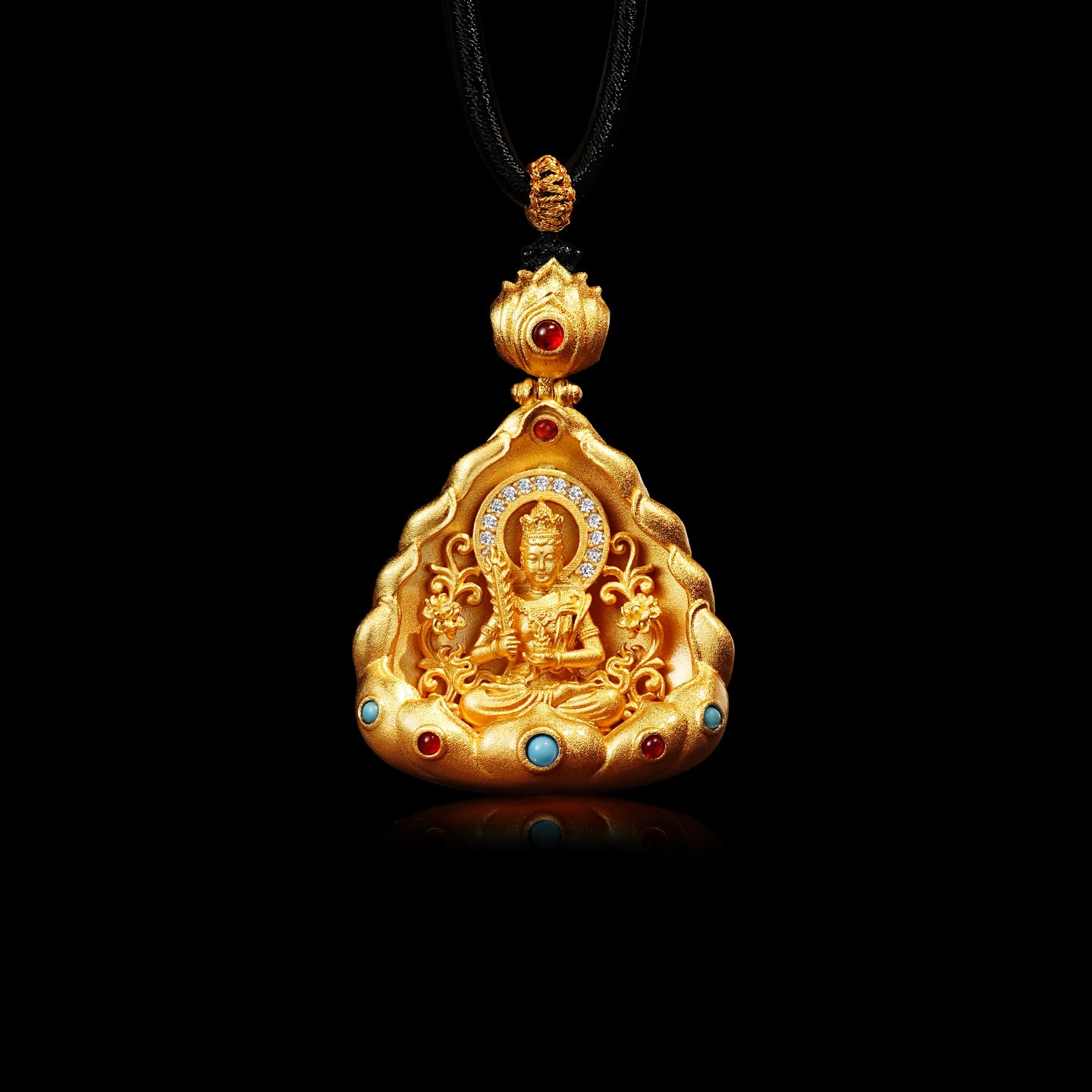 จี้พระโพธิสัตว์อากาศาคภะ (ราศี: วัว, เสือ)