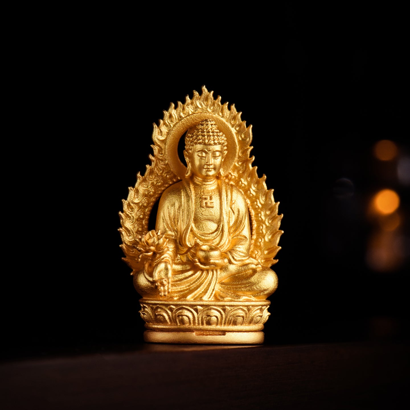 จี้/เครื่องประดับเสริมบารมีพระพุทธรูปแพทย์แผนจีน (คุ้มครอง/อายุยืน)