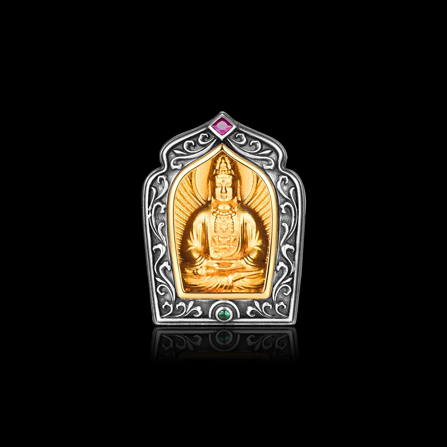 จี้กล่องพระอวโลกิเตศวรพระโพธิสัตว์ 8 องค์