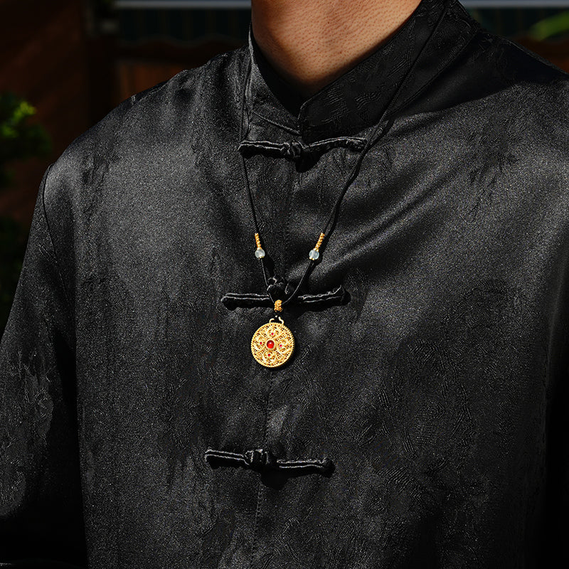 Hollow Auspicious Compass Pendant for Successful Career