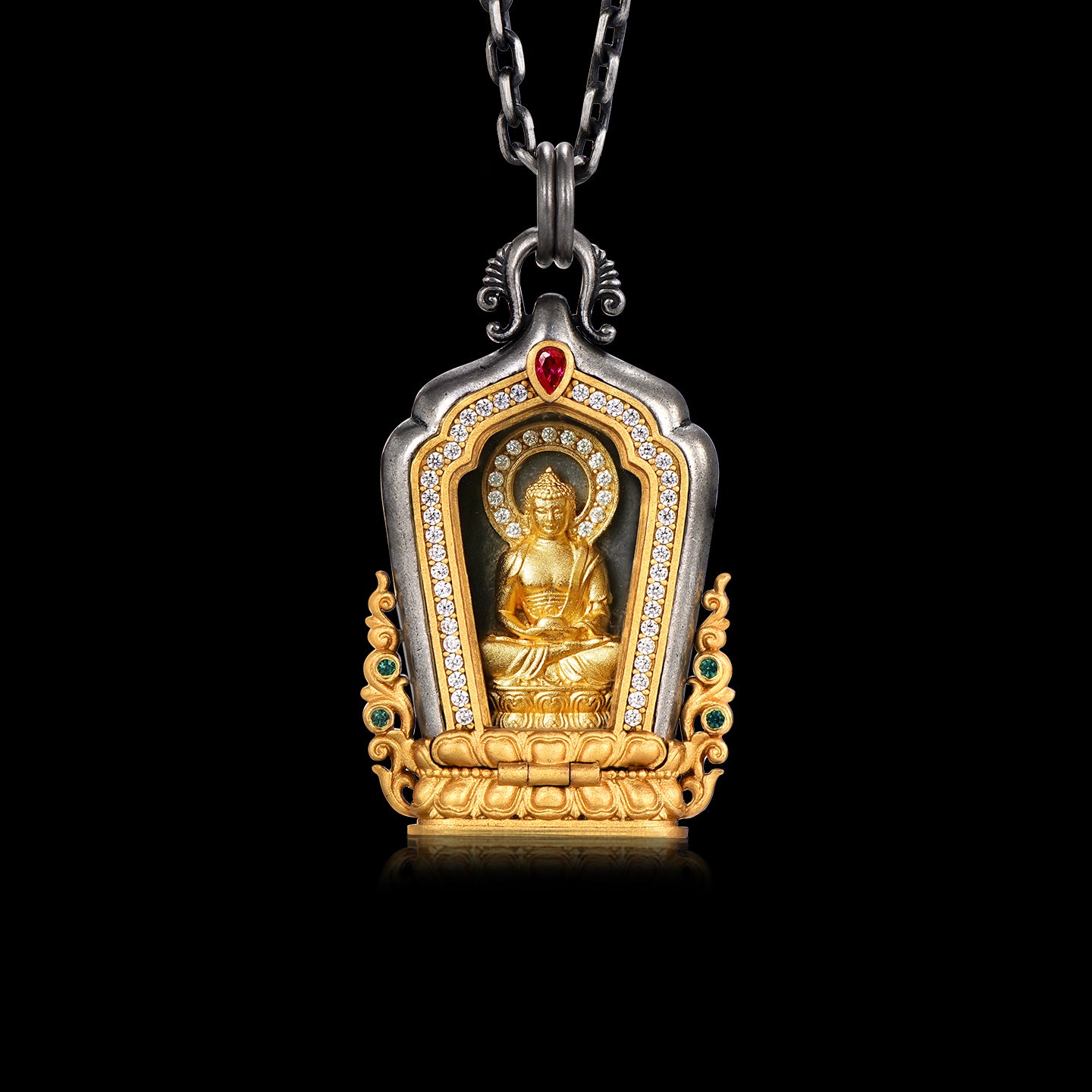 Tibetan Amitabha Buddha Light Blessing Pendant (Zodiac: Dog, Pig)