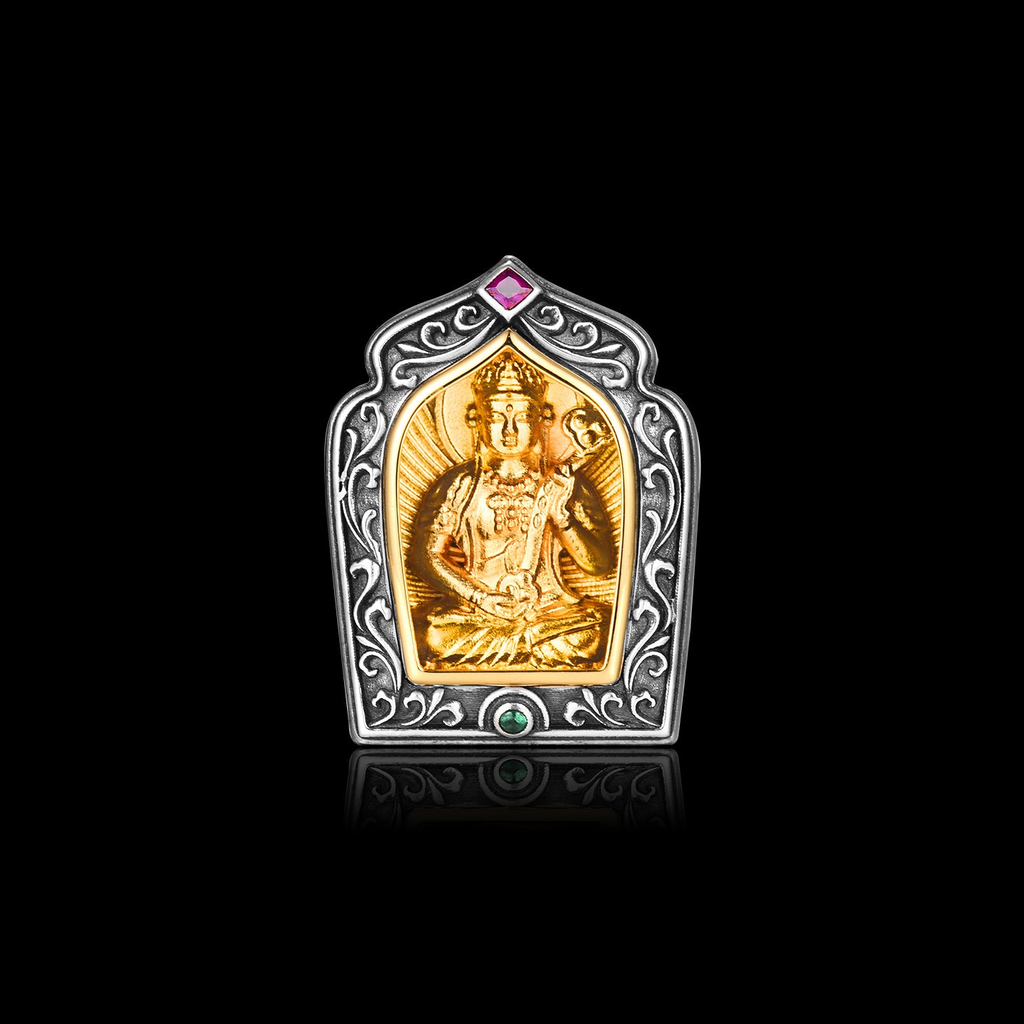 จี้กล่องพระสมันตภัทรโพธิสัตว์กาวู 8 องค์