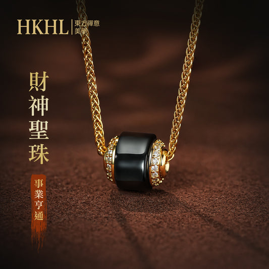 墨翠財神聖珠項鍊
