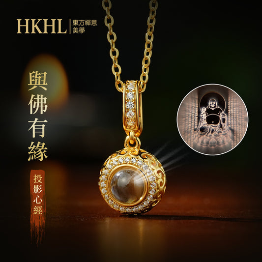 奈米微雕投影佛像波若心經項鍊
