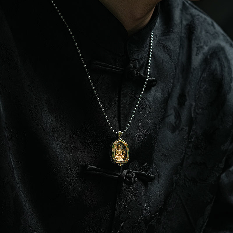 八大本命佛嘎烏盒阿彌陀佛吊墜(生肖：狗豬）