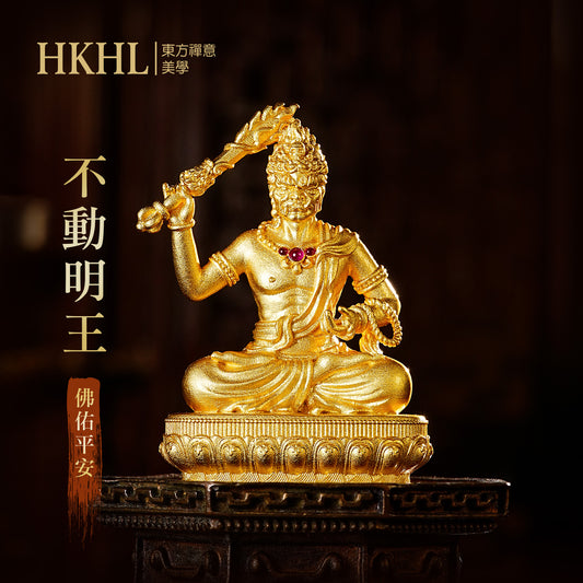生肖牛虎守護・不動明王擺件