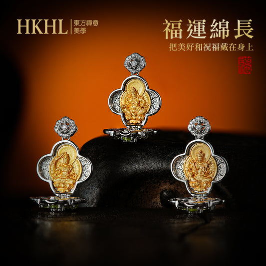 四葉草嘎鳥盒吊墜