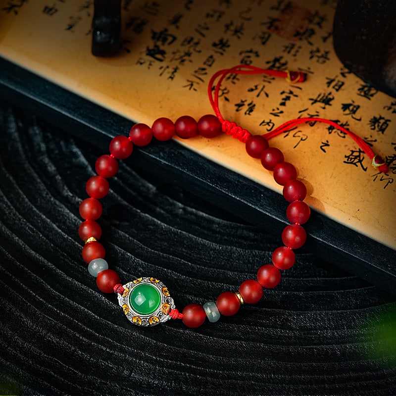 大勢至菩薩金邊手鏈(生肖：馬）