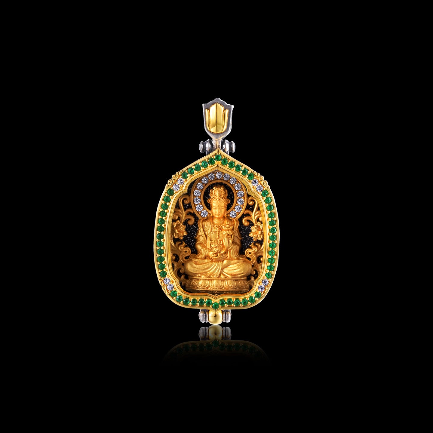 八大本命佛嘎烏盒大勢至菩薩吊墜(生肖：馬）
