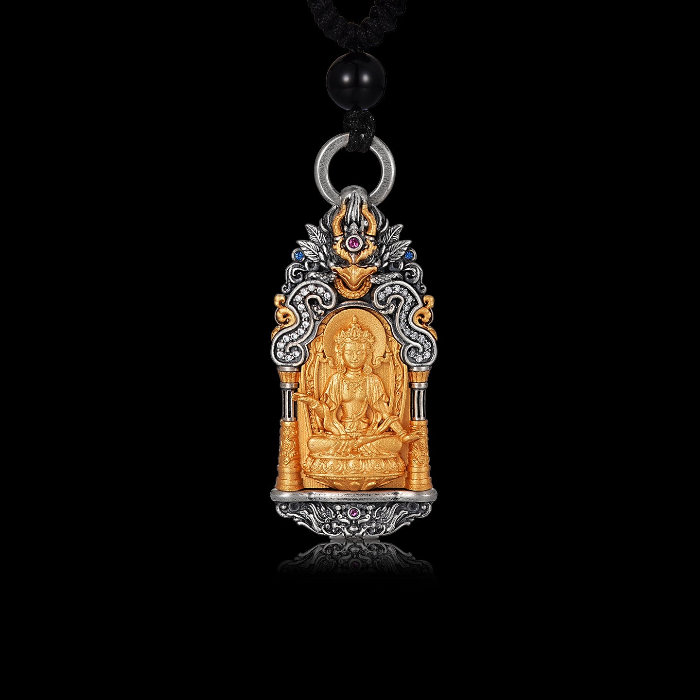 隨身本命佛嘎烏盒藏傳大勢至菩薩吊墜(生肖：馬）