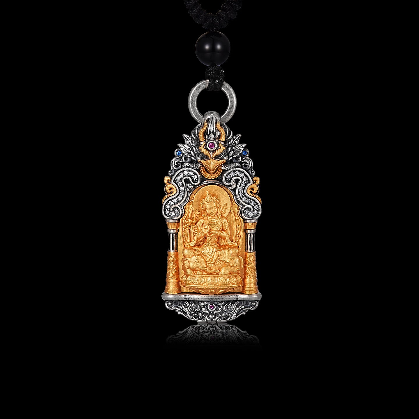 隨身本命佛嘎烏盒藏傳普賢菩薩吊墜(生肖：龍蛇）