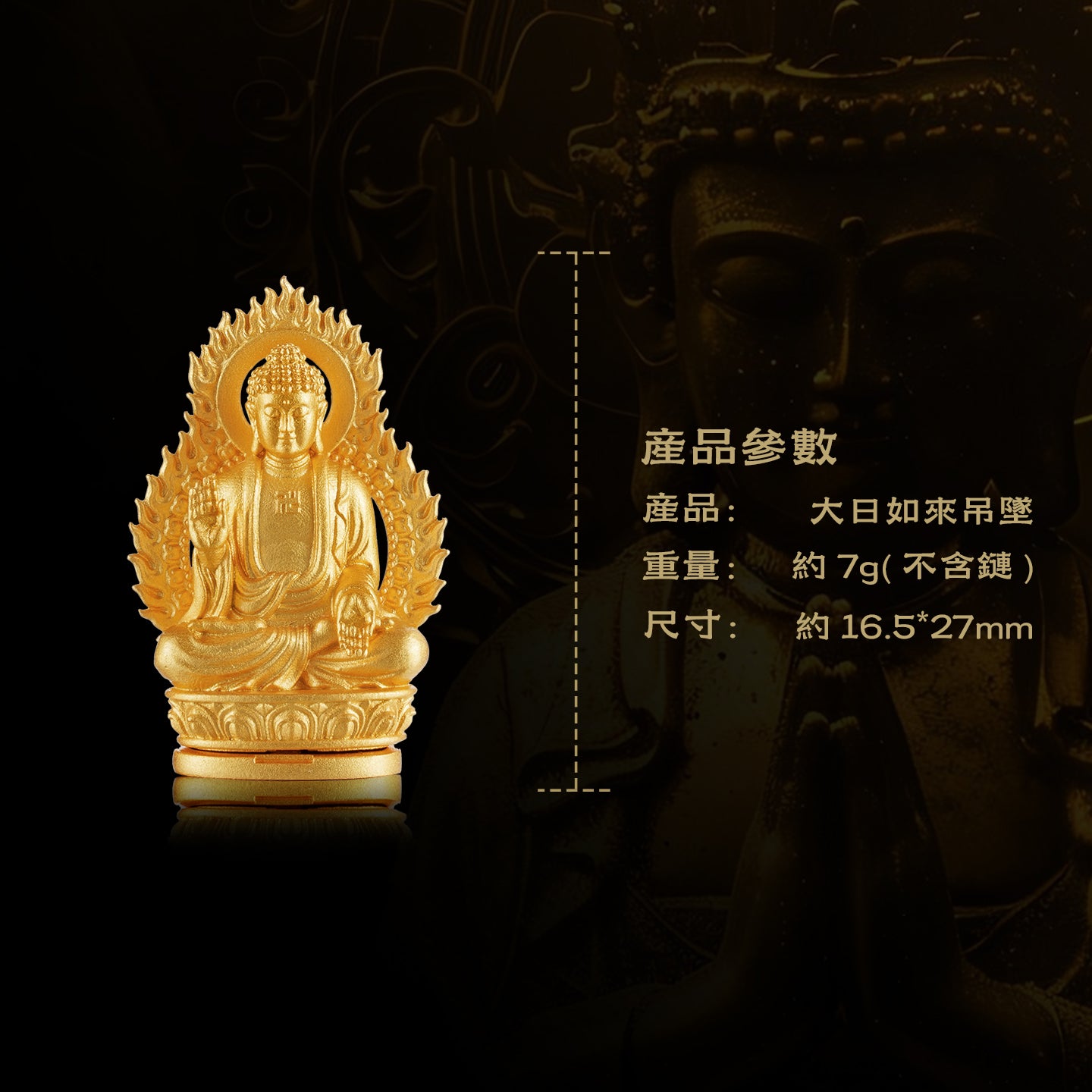 十二生肖本命佛大日如來吊墜/莊嚴擺飾(生肖：羊猴）