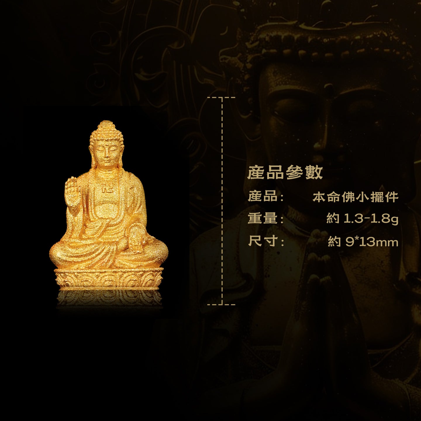 迷你本命八大佛大日如來莊嚴擺飾(生肖：羊猴）